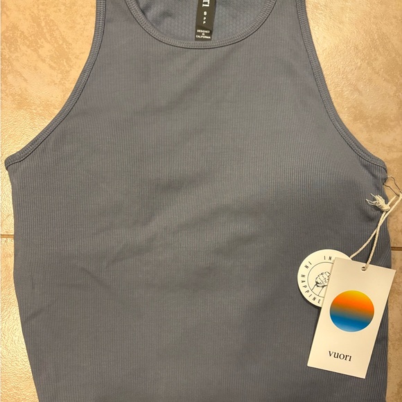 Vuori Plyo racer back tank top Slate Blue Women's size S NWT - Picture 4 of 8